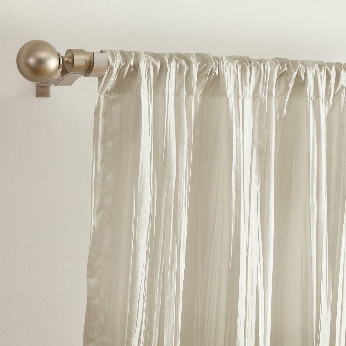 Juego de bufanda y cortina de ventana de seda sintética triturada Athena