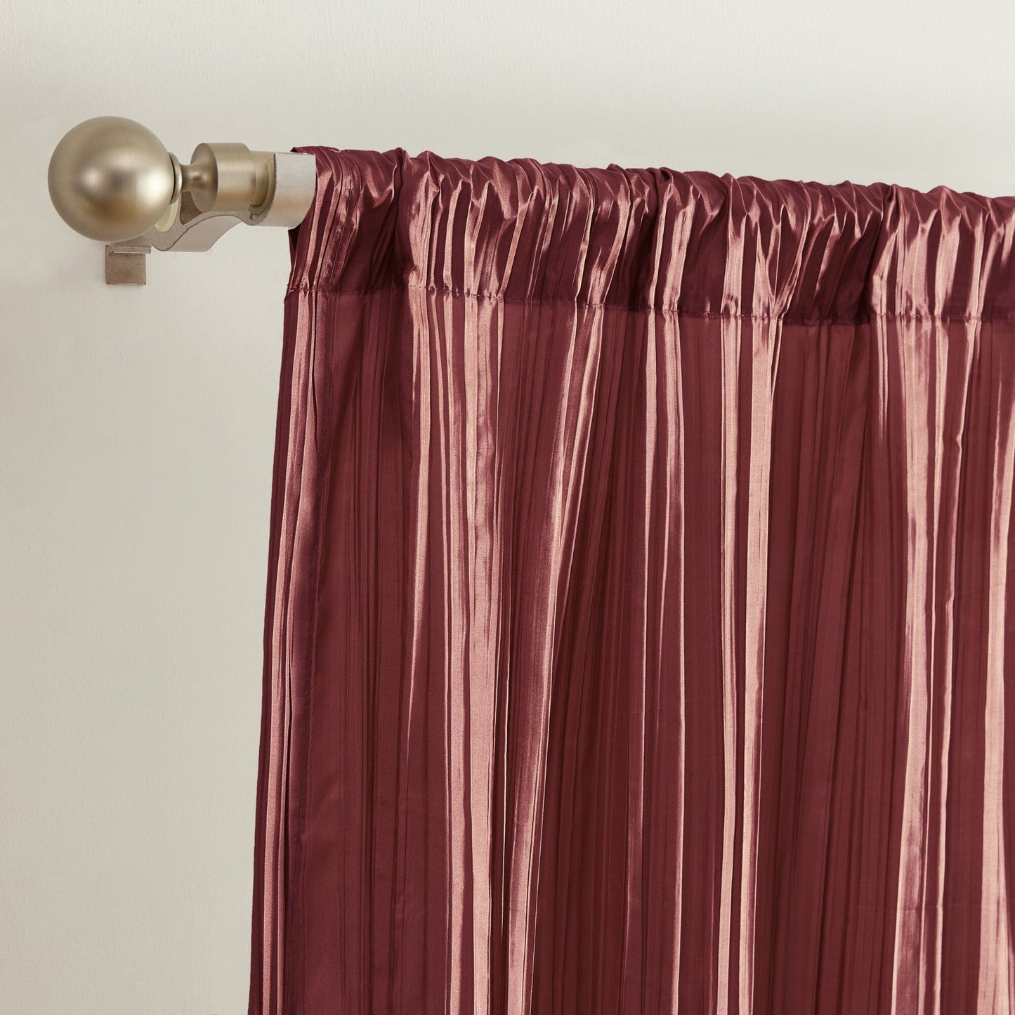 Juego de bufanda y cortina de ventana de seda sintética triturada Athena