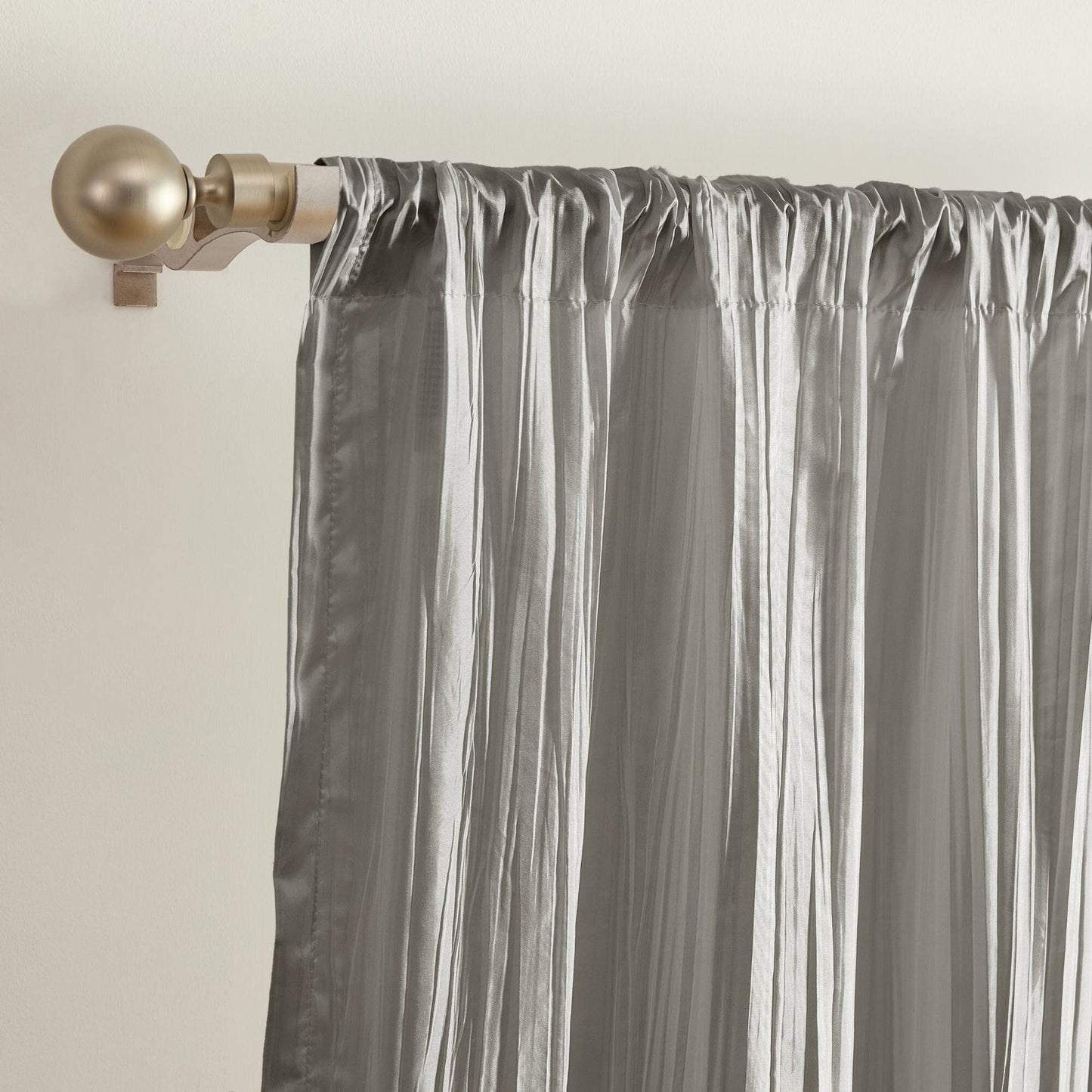 Juego de bufanda y cortina de ventana de seda sintética triturada Athena