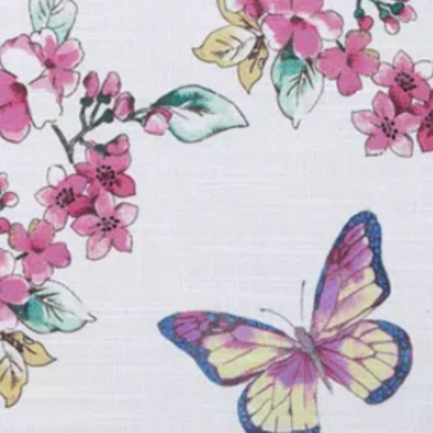 Lenox Butterfly Meadow Floral 70" Round Tablecloth