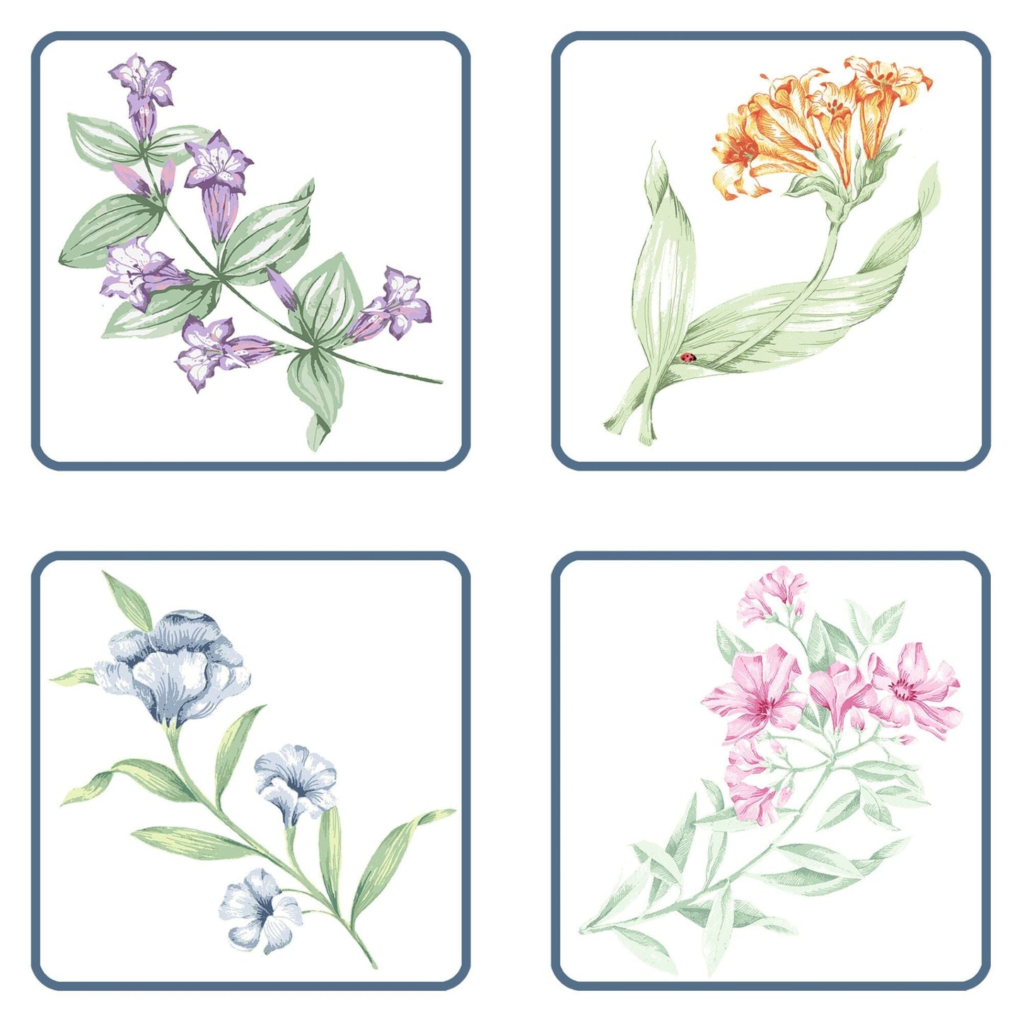 Lenox Butterfly Meadow Garden Cork Coasters, Set of 4
