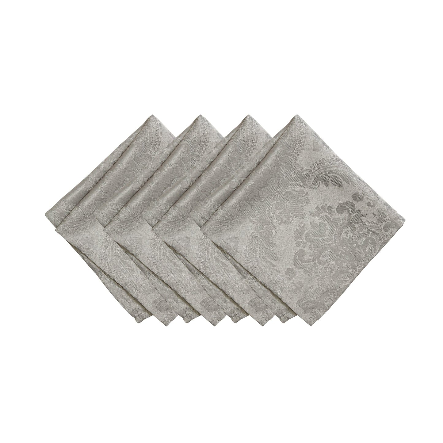 Caiden Elegance Damask Water and Stain Resistant Napkins, Set of 4