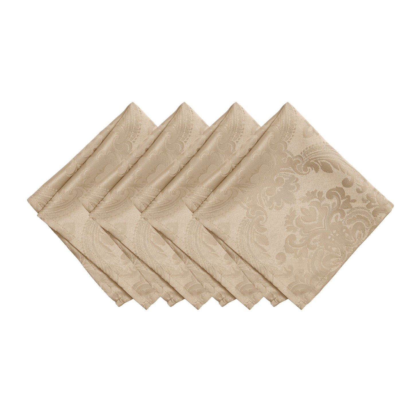 Caiden Elegance Damask Water and Stain Resistant Napkins, Set of 4