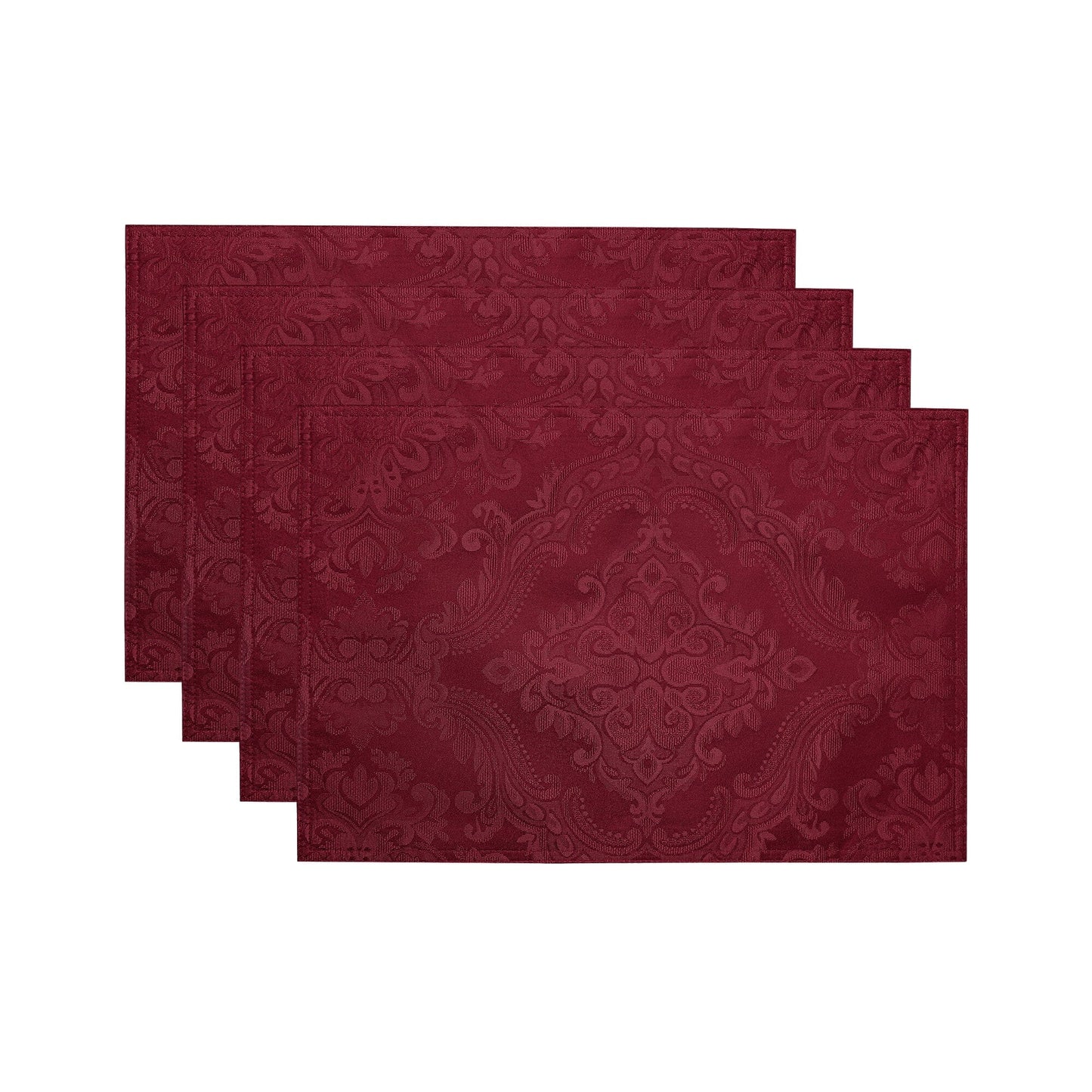 Caiden Elegance Damask Water and Stain Resistant Placemat, Set of 4