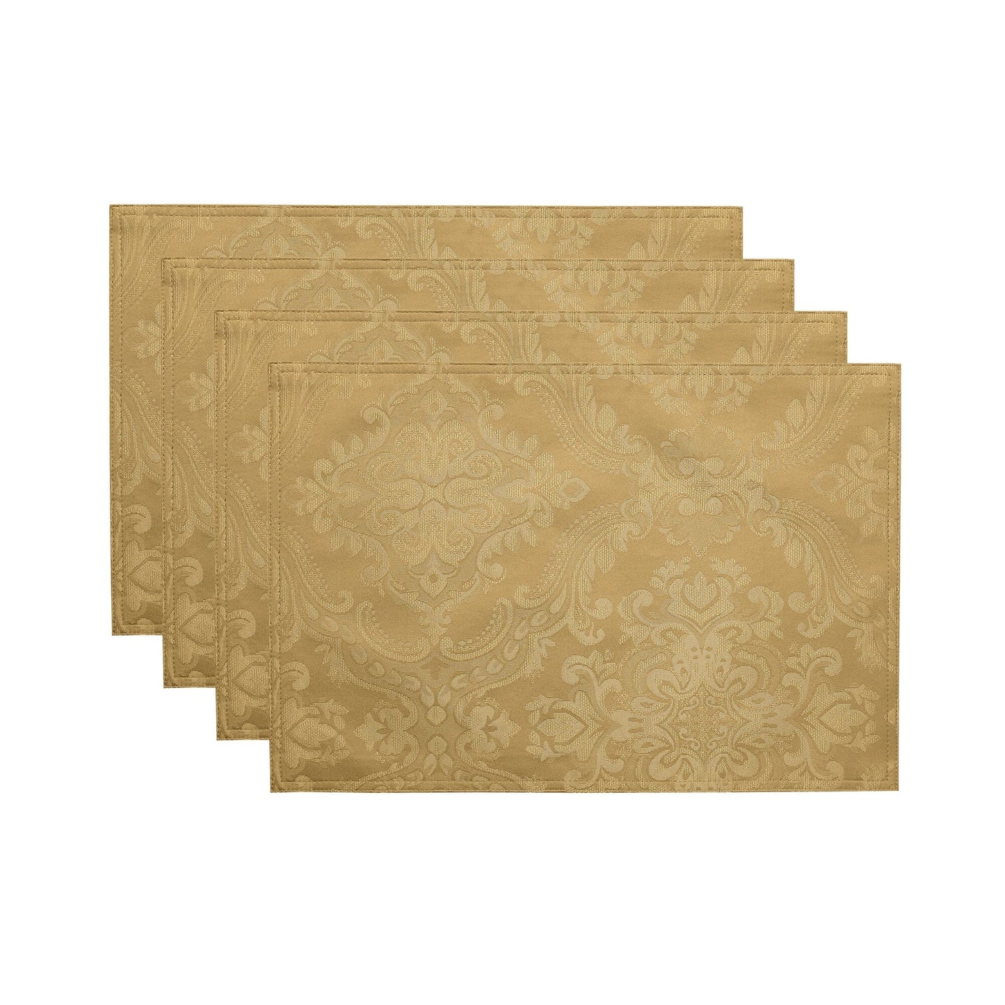 Caiden Elegance Damask Water and Stain Resistant Placemat, Set of 4