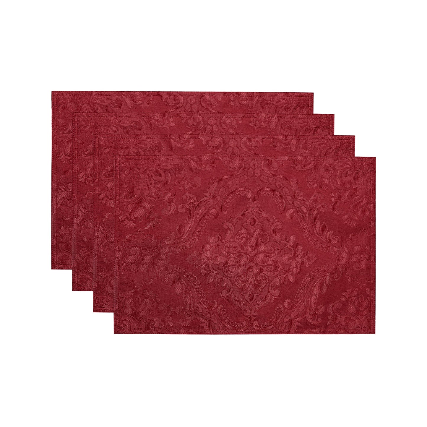 Caiden Elegance Damask Water and Stain Resistant Placemat, Set of 4