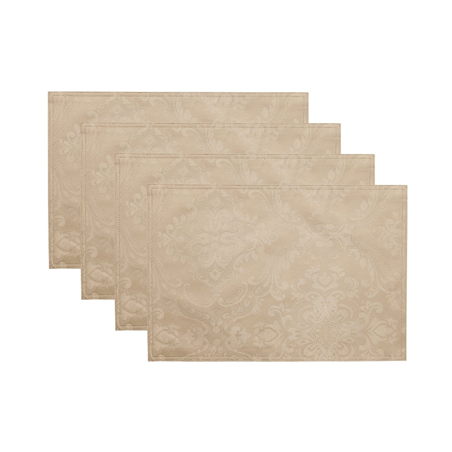 Caiden Elegance Damask Water and Stain Resistant Placemat, Set of 4