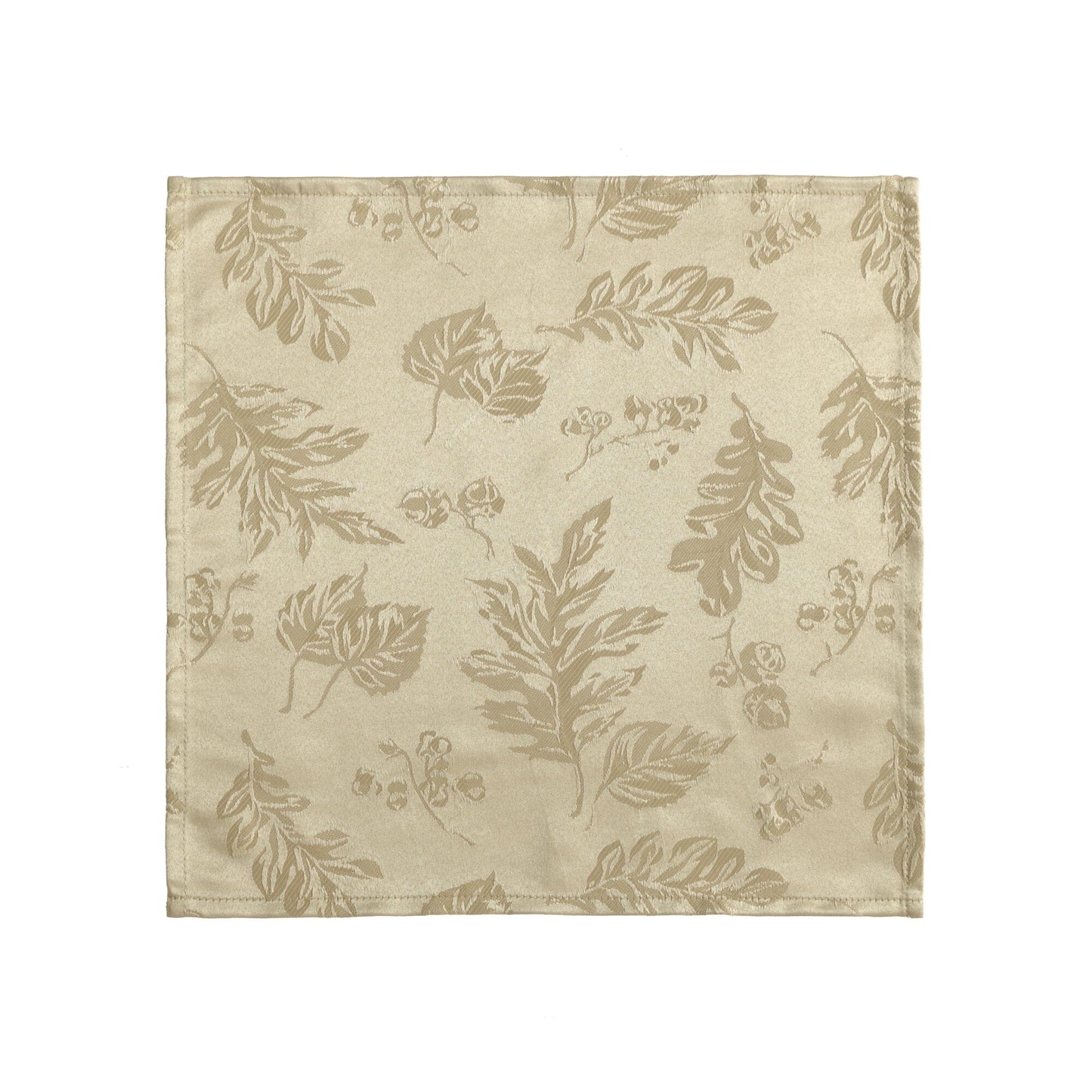 Elegant Woven Leaves Jacquard Damask Napkin, Set of 8