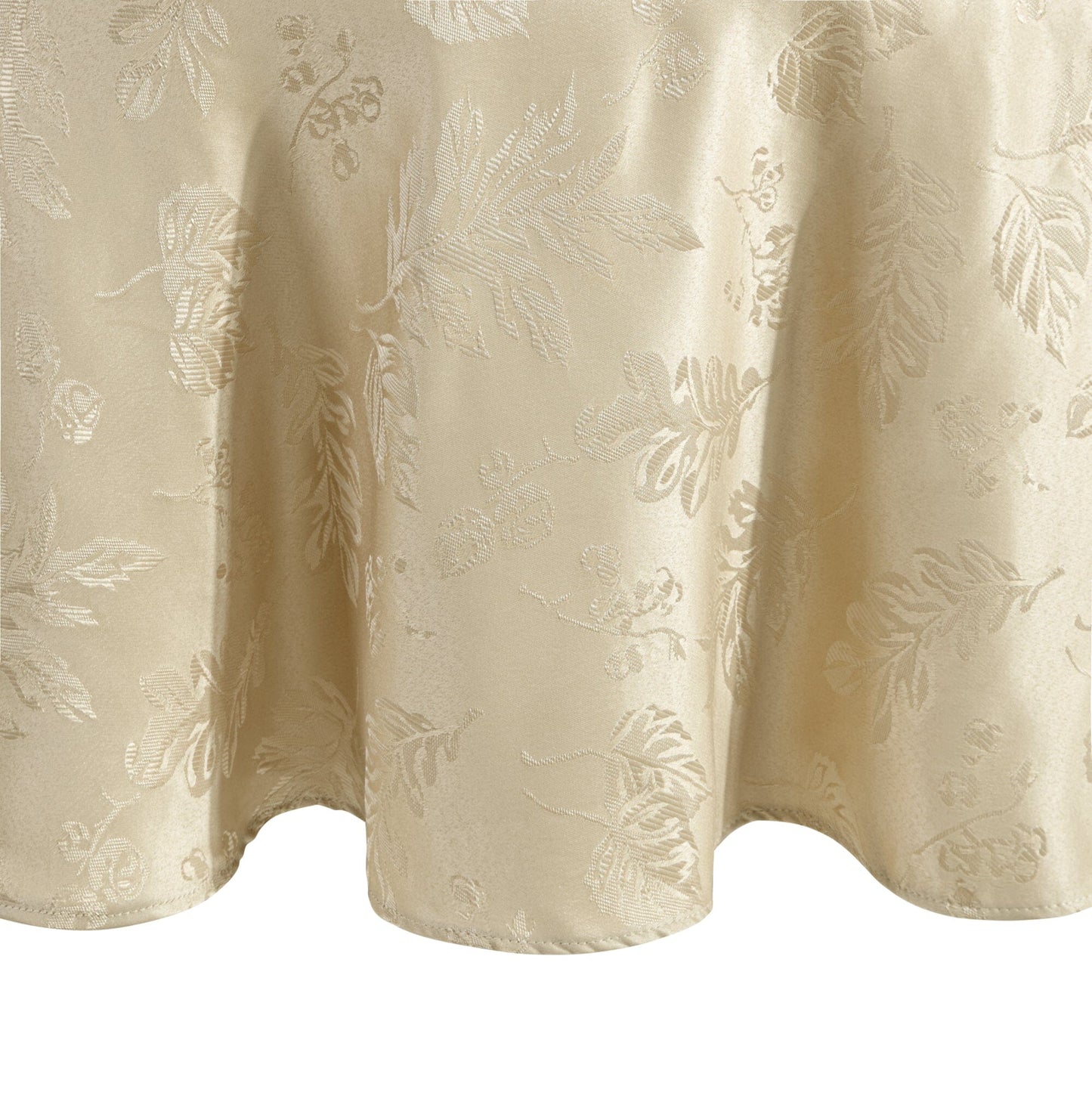 Elegant Woven Leaves Jacquard Damask Tablecloth