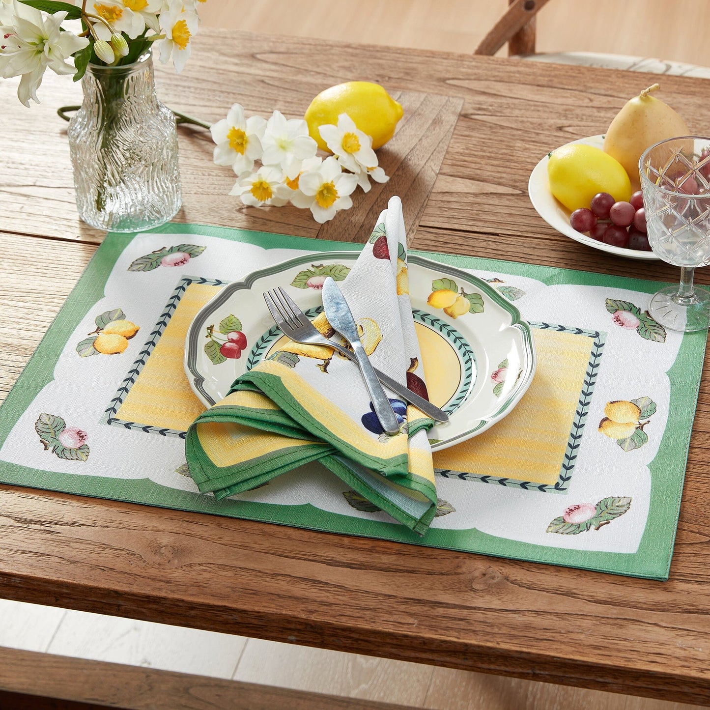 Villeroy & Boch French Garden Stain and Water Resistant Placemats, Set of 4