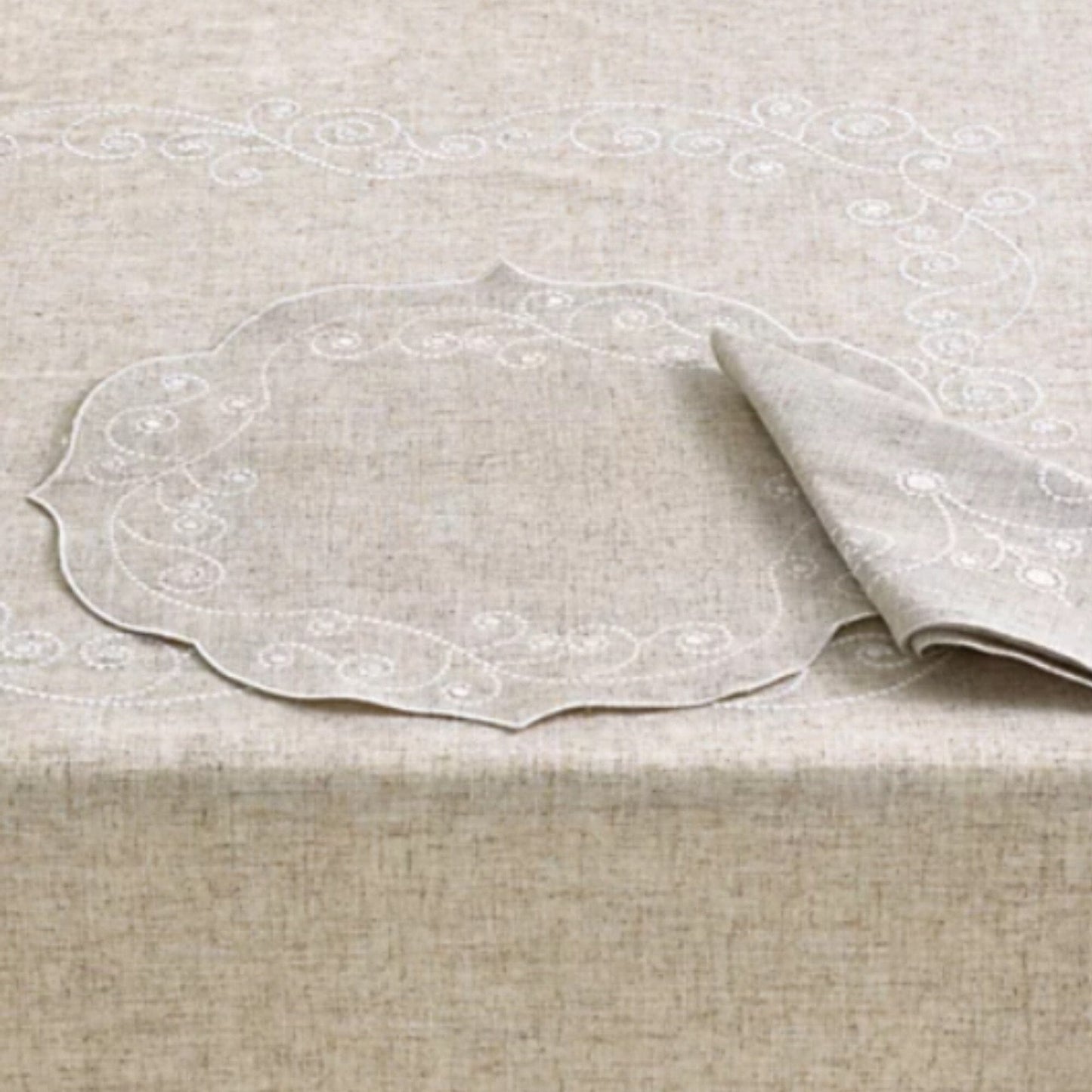 Lenox French Perle Linen Embroidered Napkins, Set of 4