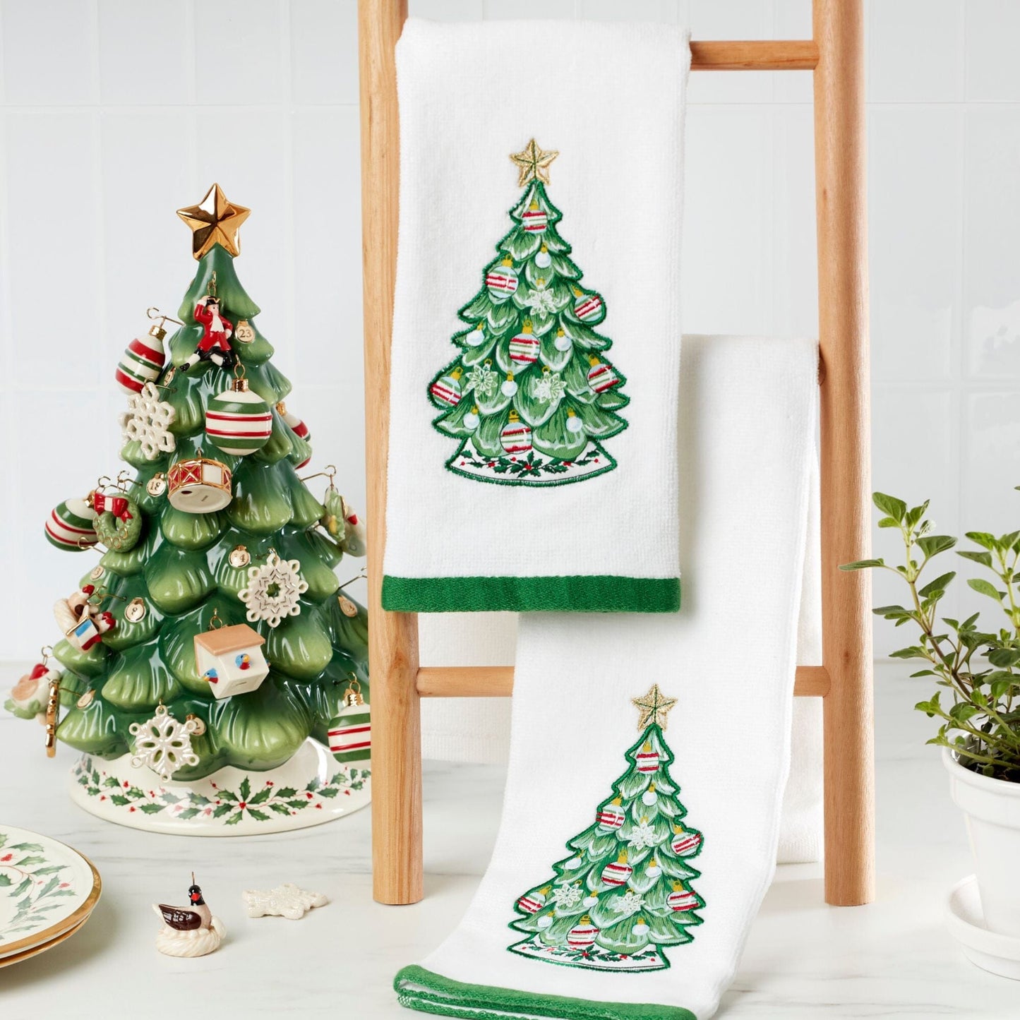 Lenox Advent Tree Kitchen Towels, Set of 2