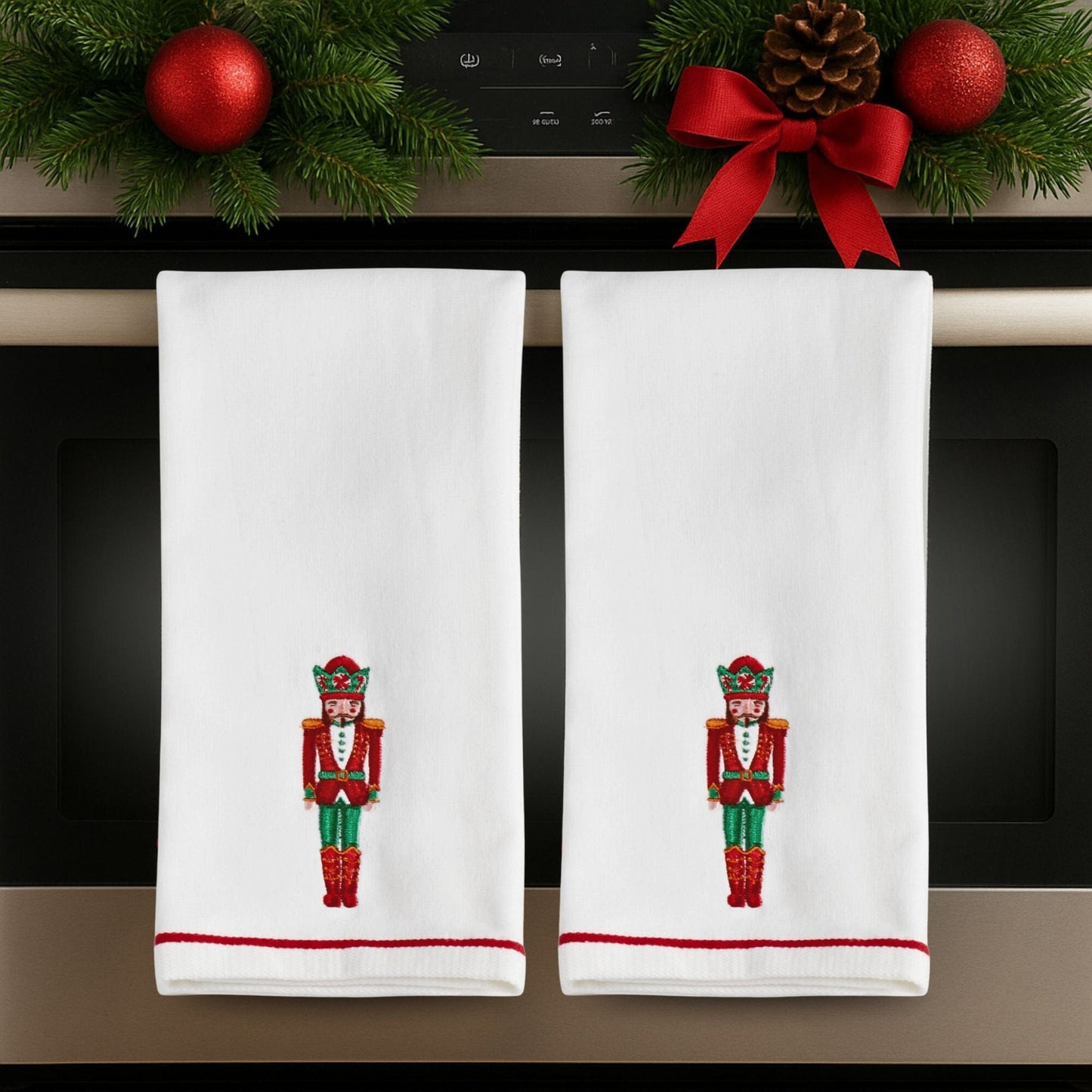 Lenox Bayberry Nutcracker Kitchen Towels, Set of 2