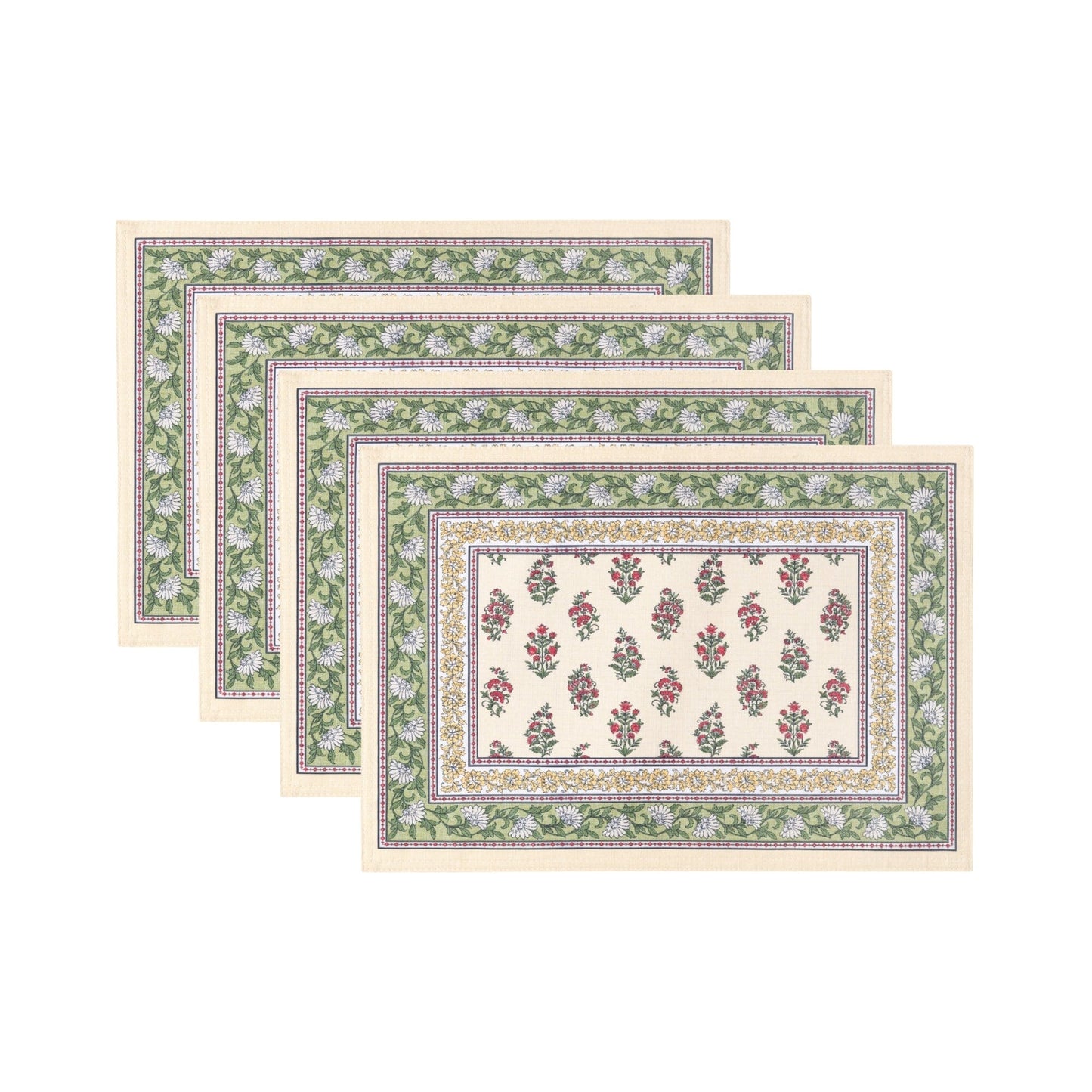Nomad Harvest Block Print Placemats, Set of 4