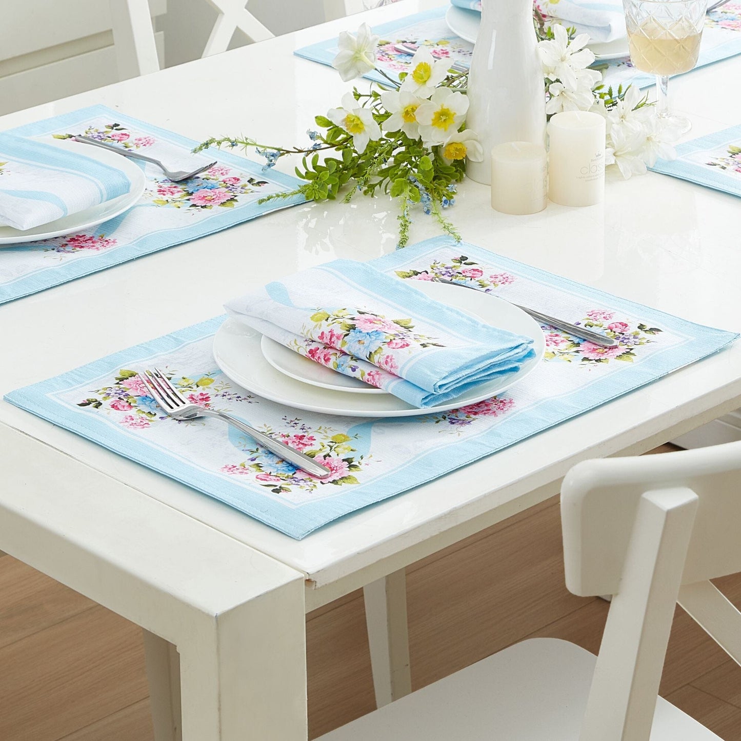 Rose Cottage Engineered Napkins, Set of 8
