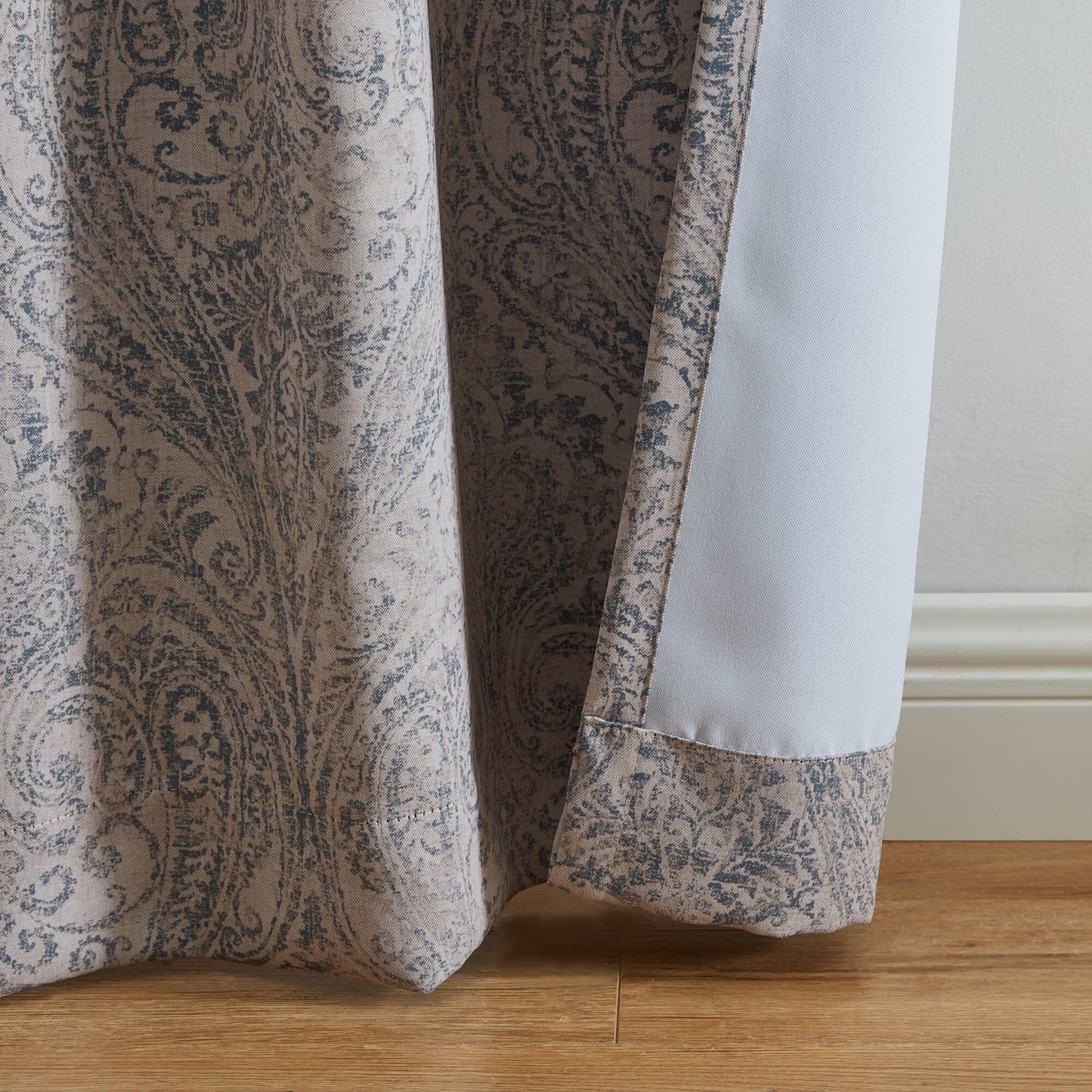 Vittoria Paisley Printed Blackout Curtain Panel