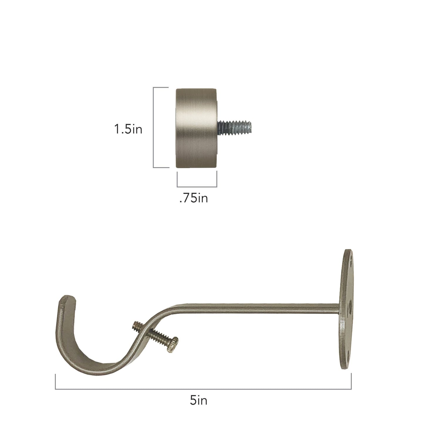 polyresin curtain rod with decorative finial