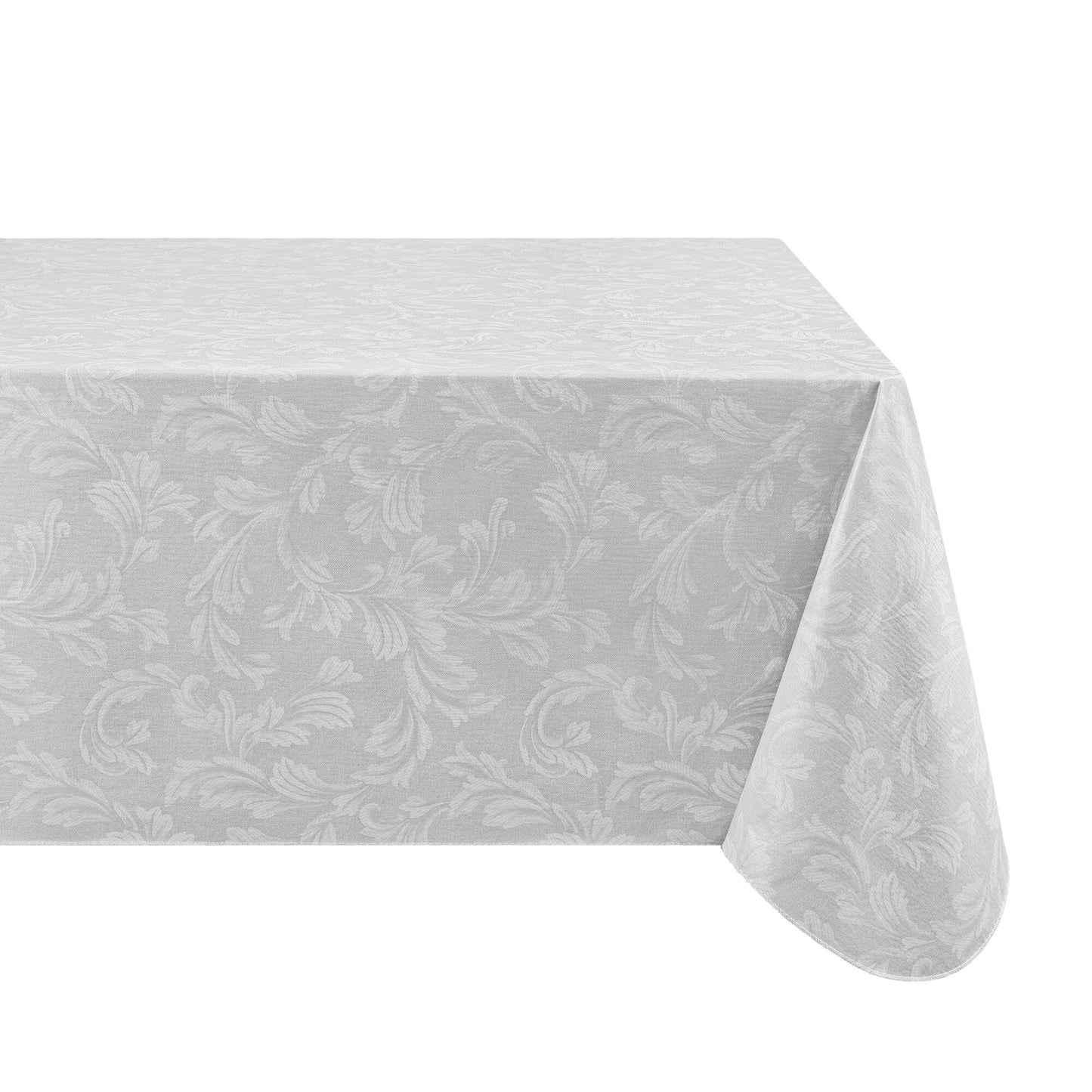 Camile Floral Scroll Damasco Patrón Vinilo Interior/Exterior Mantel