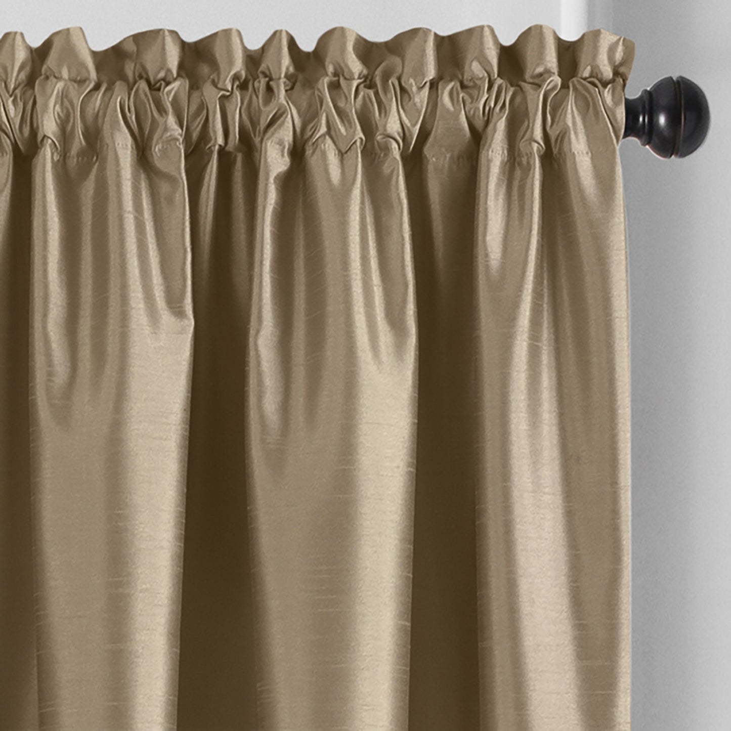 Colette Faux Silk Blackout Window Curtain & Scallop Valance