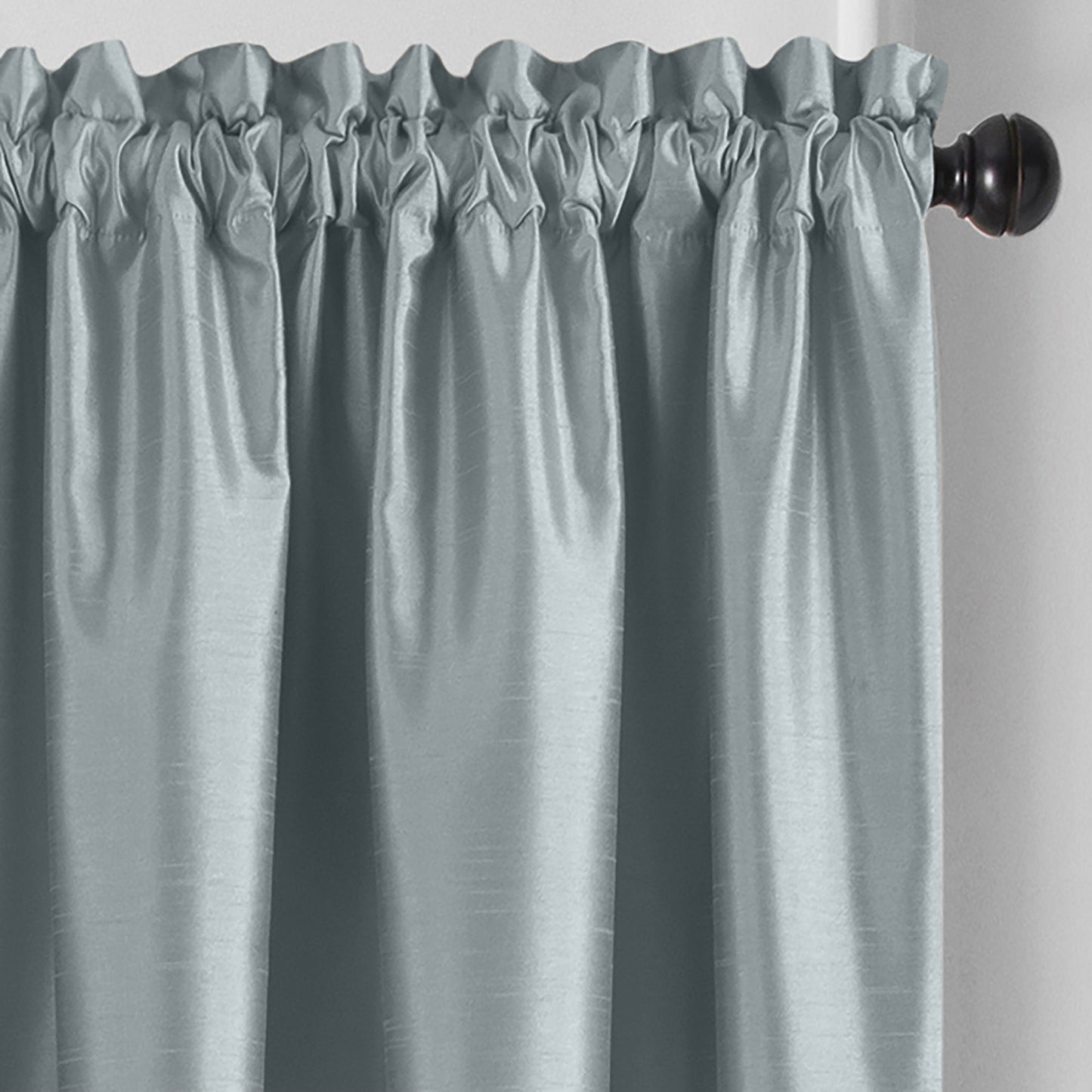 Colette Faux Silk Blackout Window Curtain & Scallop Valance