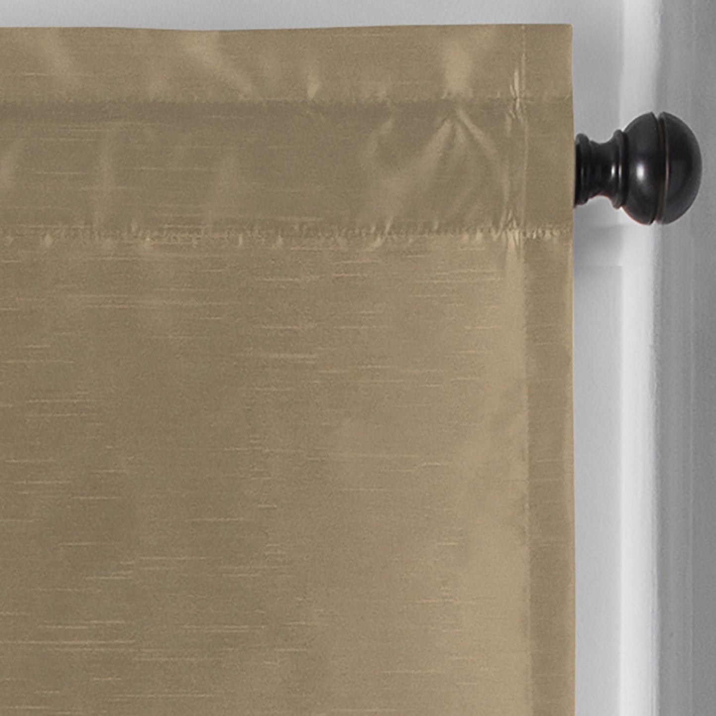 Colette Faux Silk Blackout Window Curtain & Scallop Valance
