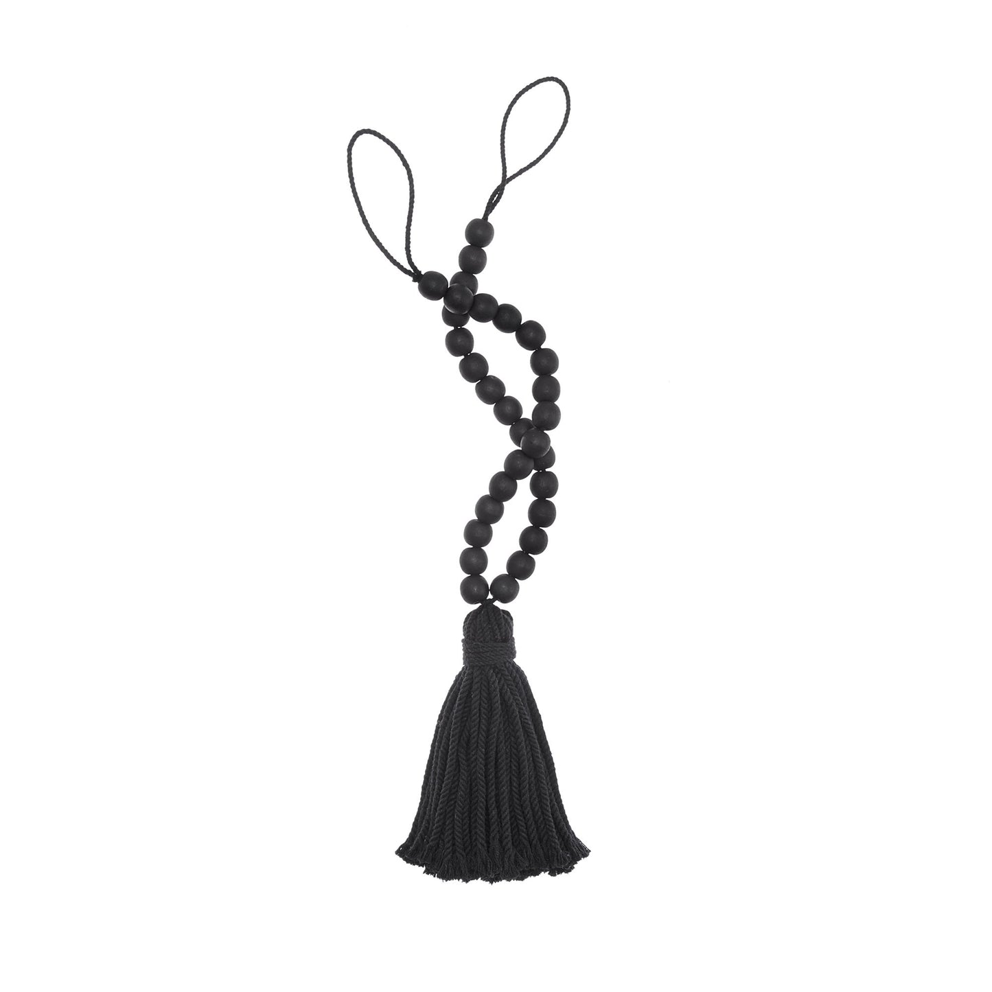 Nomad Decorative Wooden Fringe Tassel Window Curtain Tieback-Elrene Home Fashions