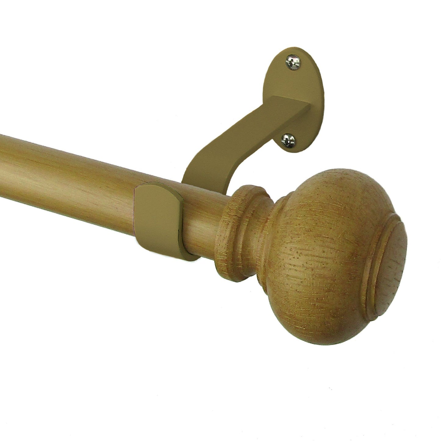 Rhinebeck Rustic Faux Wood 1" Window Drapery Single Curtain Rod-Elrene Home Fashions