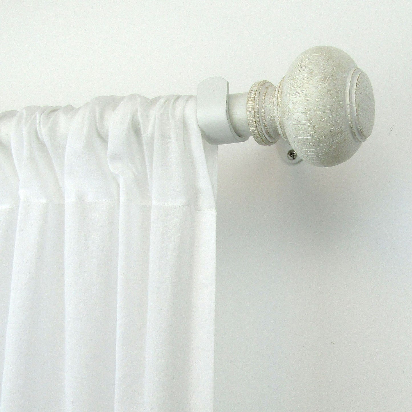 Rhinebeck Rustic Faux Wood 1" Window Drapery Single Curtain Rod-Elrene Home Fashions