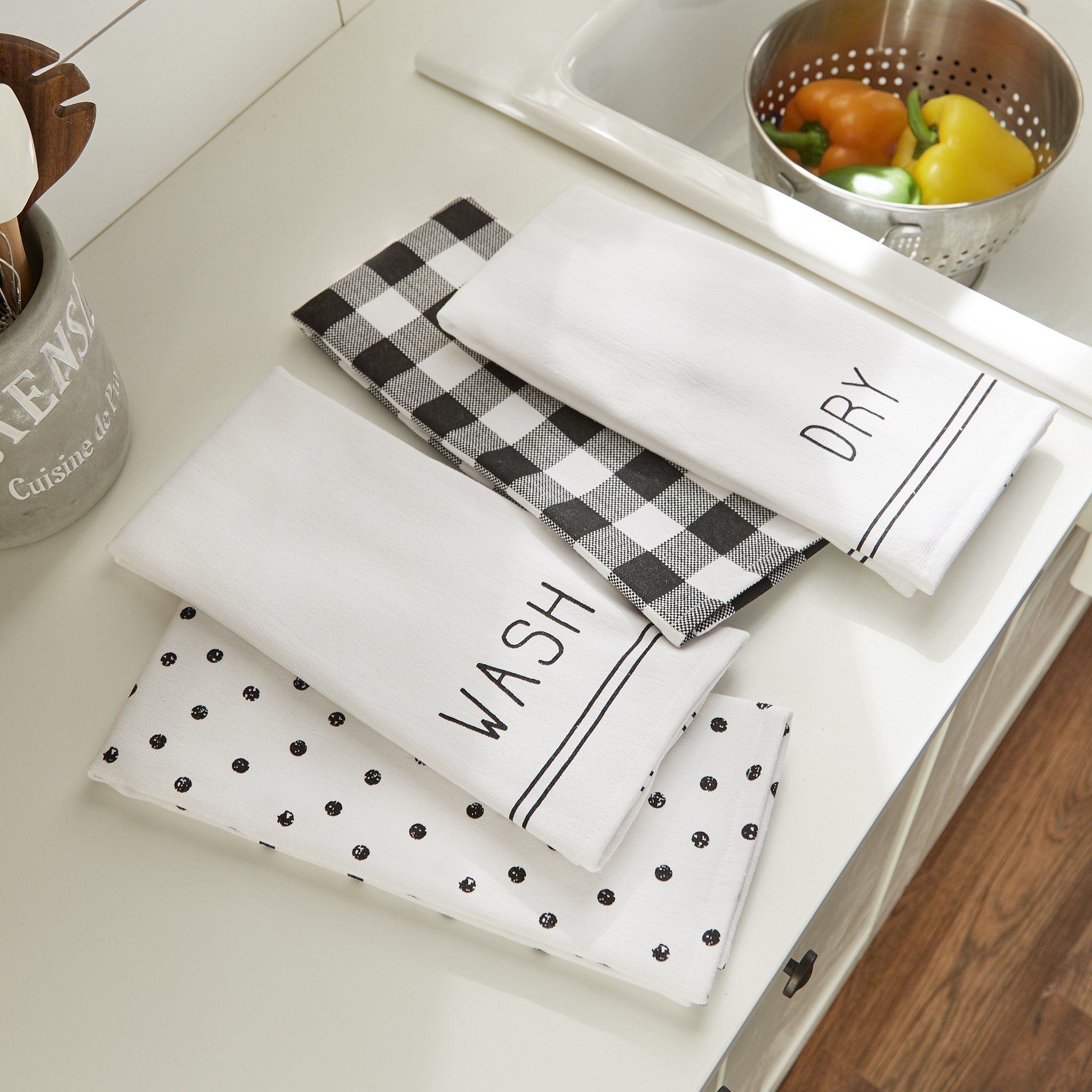 Dish Towels Farmhouse Style Set 