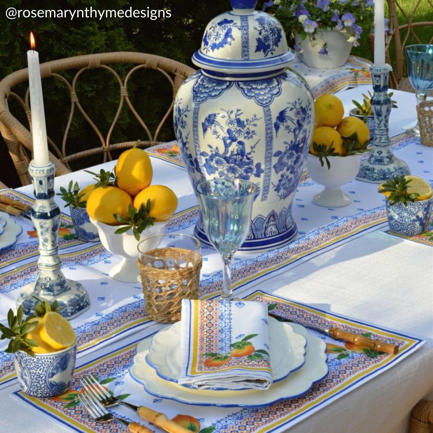 Capri Lemon Table Runner