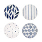 Lenox Blue Bay Round Cork Coasters, Set of 4