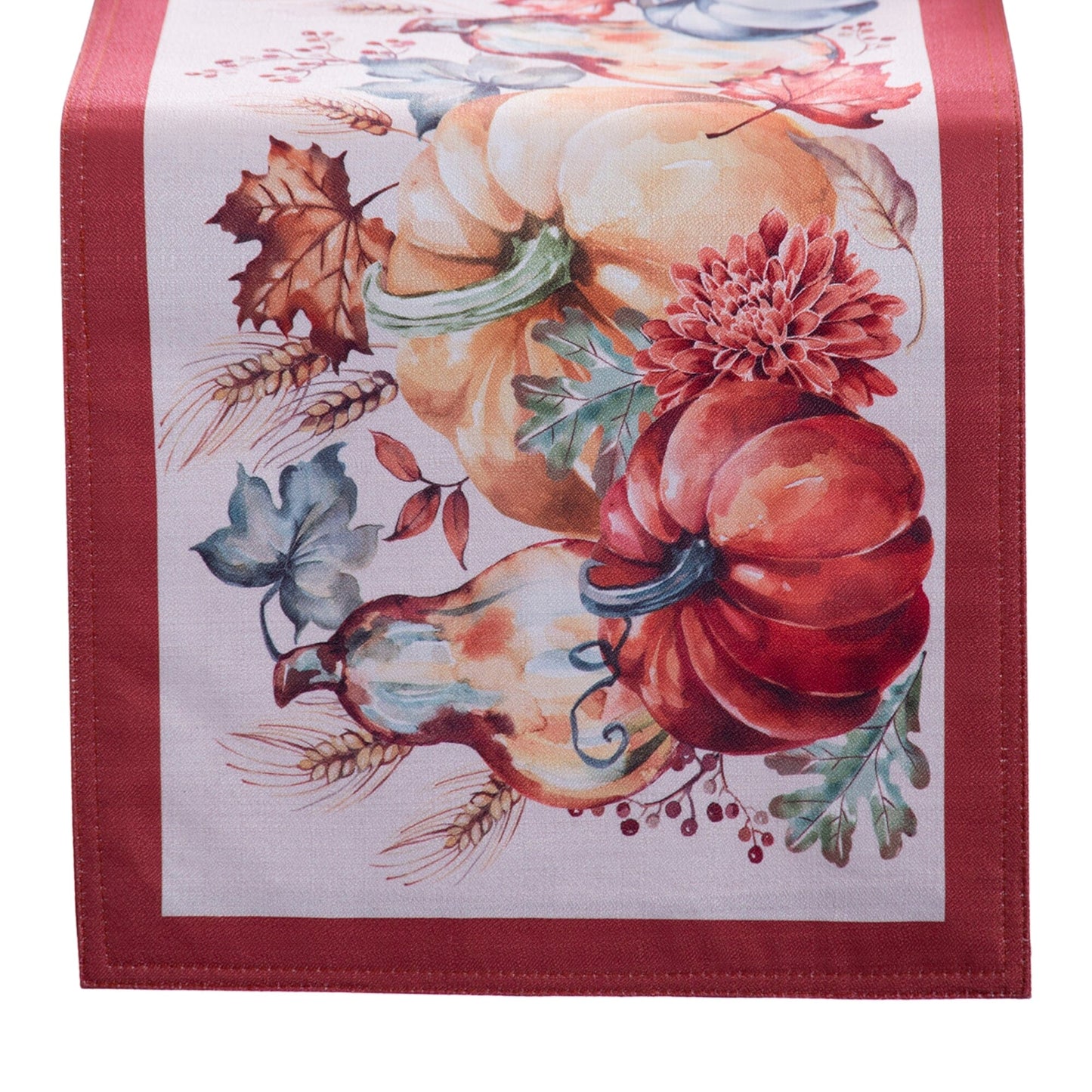 Botanical Harvest Pumpkin Engineered Table Runner