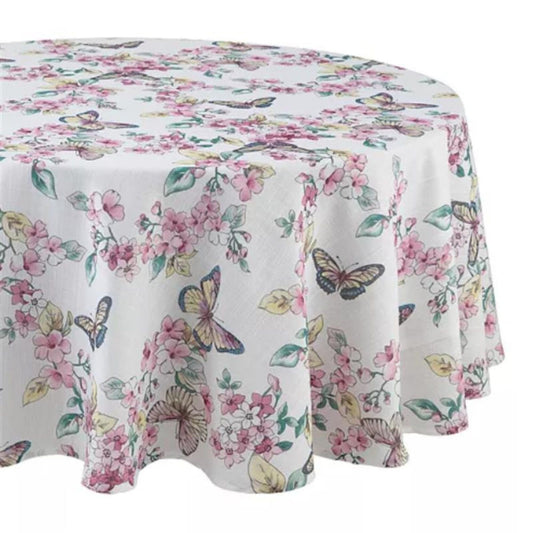 Lenox Butterfly Meadow Floral 70" Round Tablecloth
