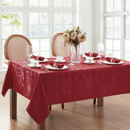 Caiden Elegance Damask Water and Stain Resistant Tablecloth