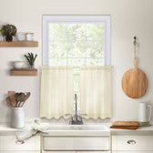 Cameron Linen Rod Pocket Kitchen Tier and Valance Collection – Elrene ...