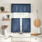 Cameron Linen Rod Pocket Kitchen Tier and Valance Collection