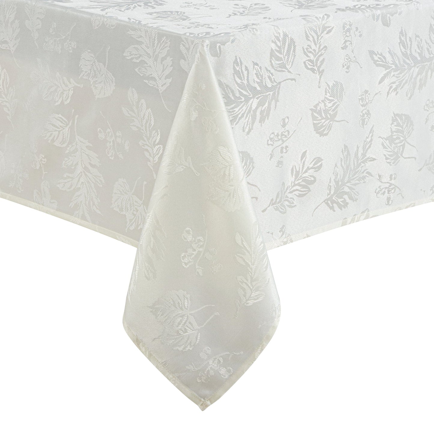 Elegante mantel de damasco jacquard con hojas tejidas