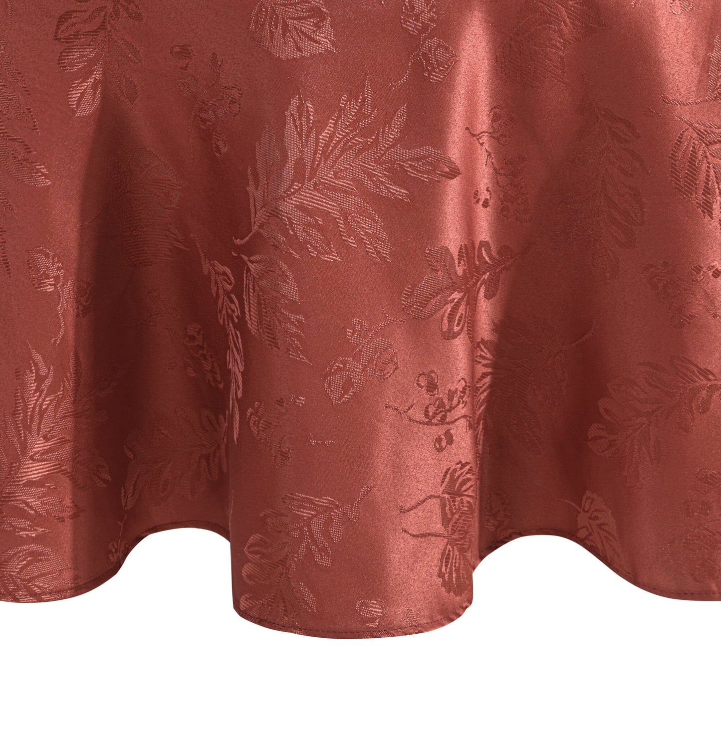 Elegante mantel de damasco jacquard con hojas tejidas