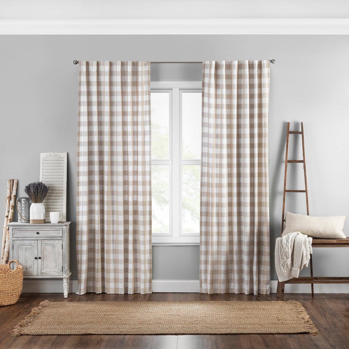Farmhouse Living Buffalo Check Window Curtain