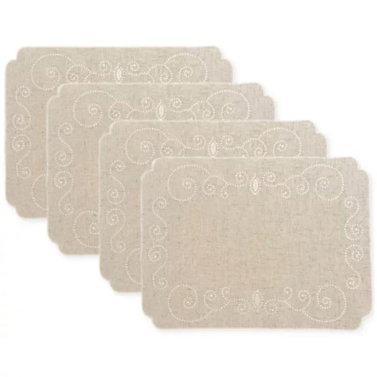 Lenox French Perle Linen Placemats, Set of 4