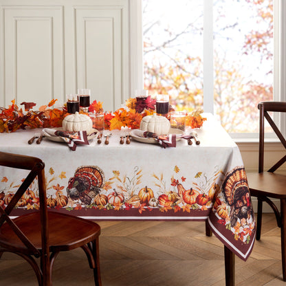 Autumn Heritage Turkey Engineered Tablecloth