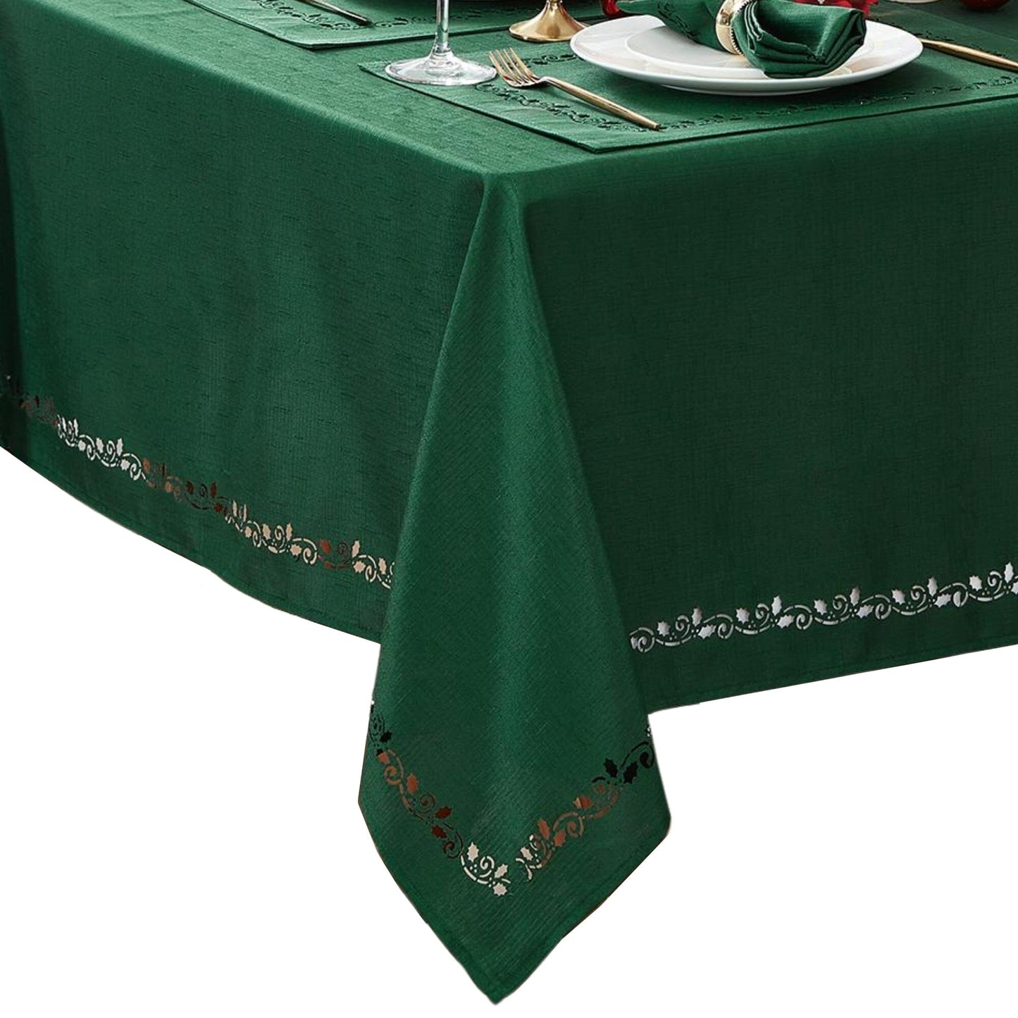 Mantel Holly Scroll cortado con láser