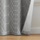 Kendal Geometric Embroidered Blackout Window Curtain Panel, Set of 2