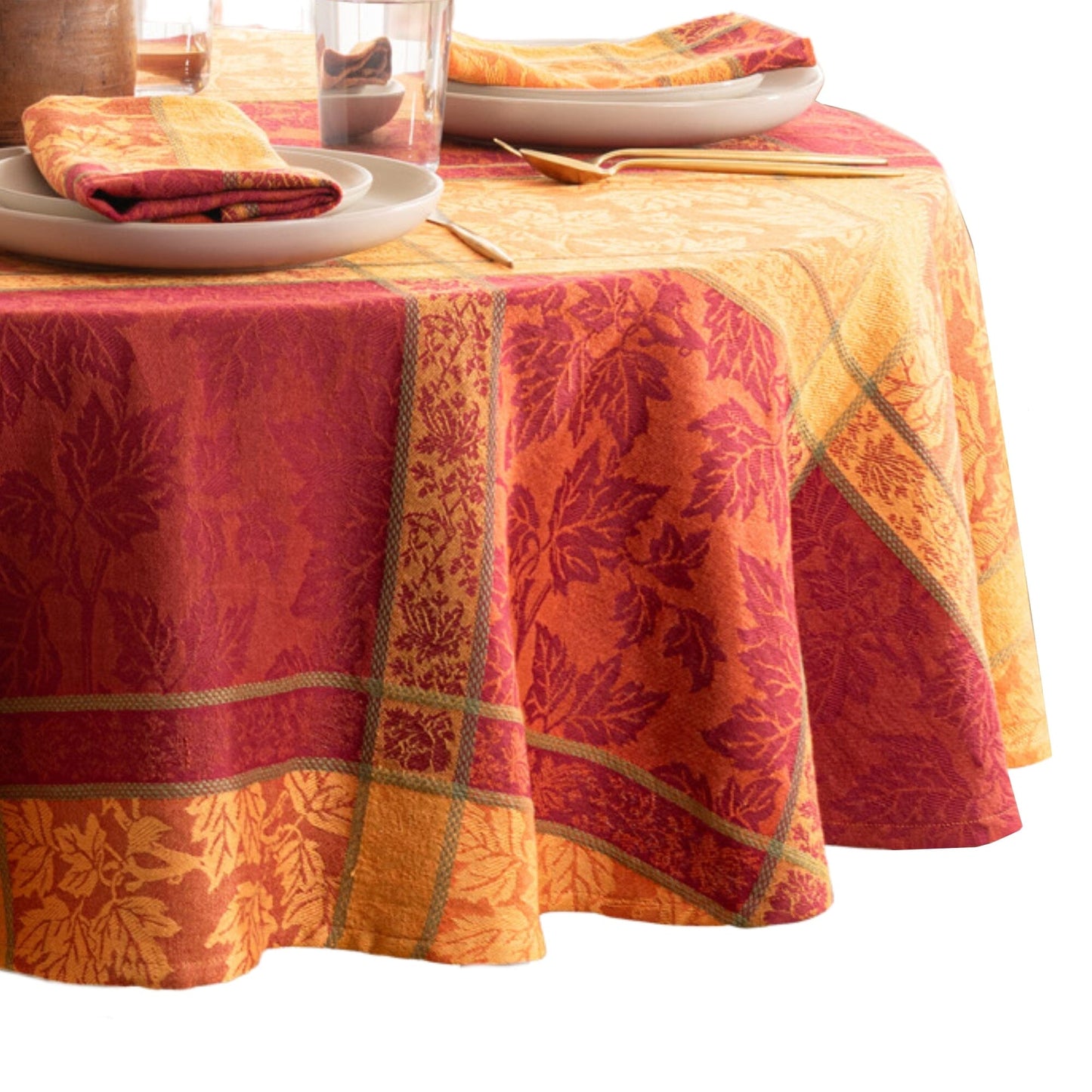 Maplewood Jacquard Harvest Cotton Tablecloth