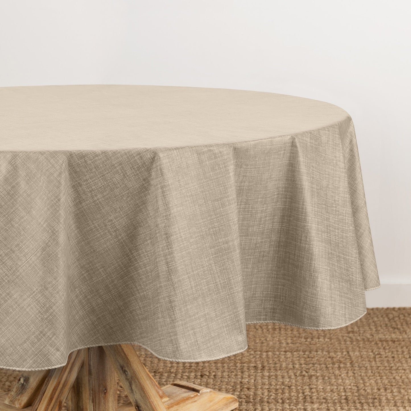 Monterey Linen Texture Vinyl Indoor/Outdoor Tablecloth