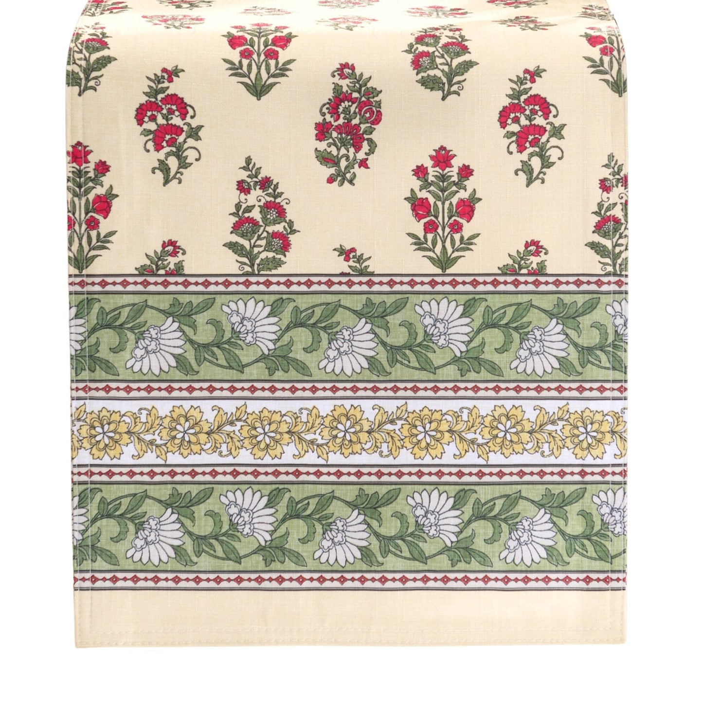 Nomad Winter Holiday Block Print Table Runner