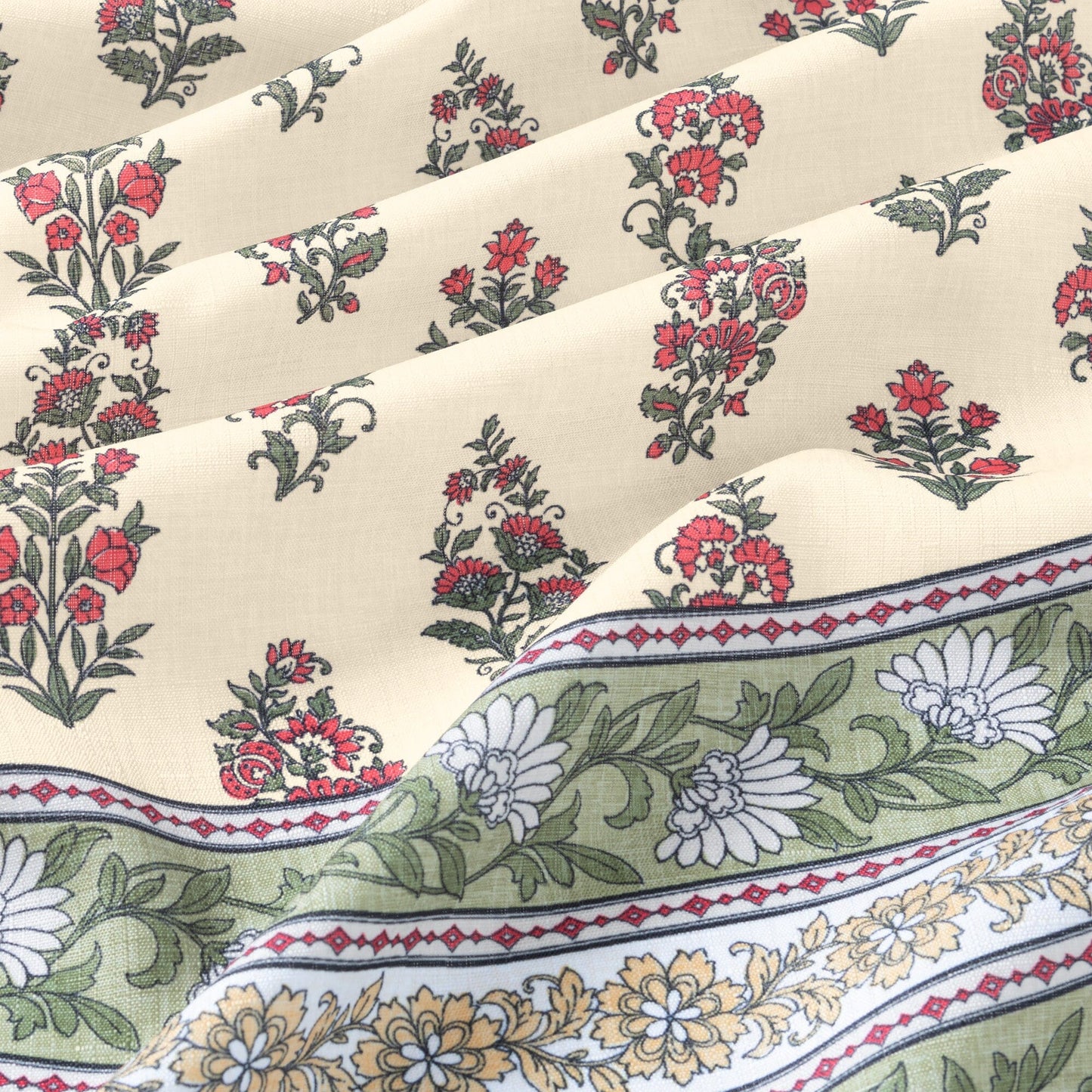 Nomad Winter Holiday Block Print Table Runner