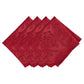 Servilletas Poinsettia Elegance Jacquard resistentes al agua y a las manchas, juego de 4