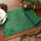 Servilletas Poinsettia Elegance Jacquard resistentes al agua y a las manchas, juego de 4
