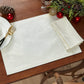 Poinsettia Elegance Jacquard Water and Stain Resistant Holiday Placemat, Set of 4